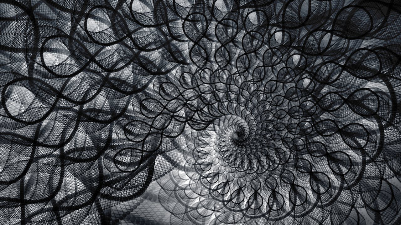 geometric curves in spiral shape